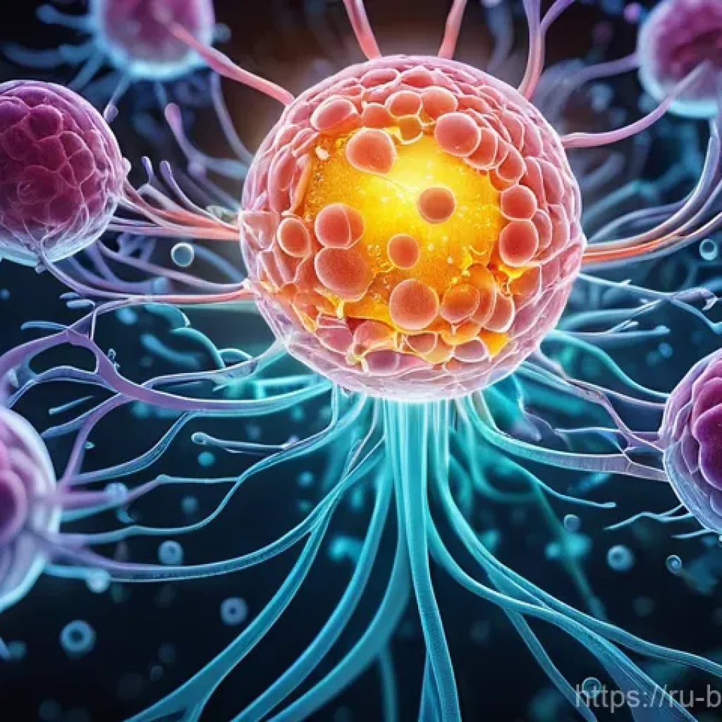 재생 의학 - **Prompt:** A dynamic, hyper-realistic macro shot revealing the intricate process of human stem cell...