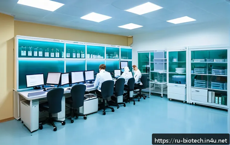 임상 연구의 법적 규제 - A modern clinical research facility in Russia, showing a diverse team of well-trained researchers an...