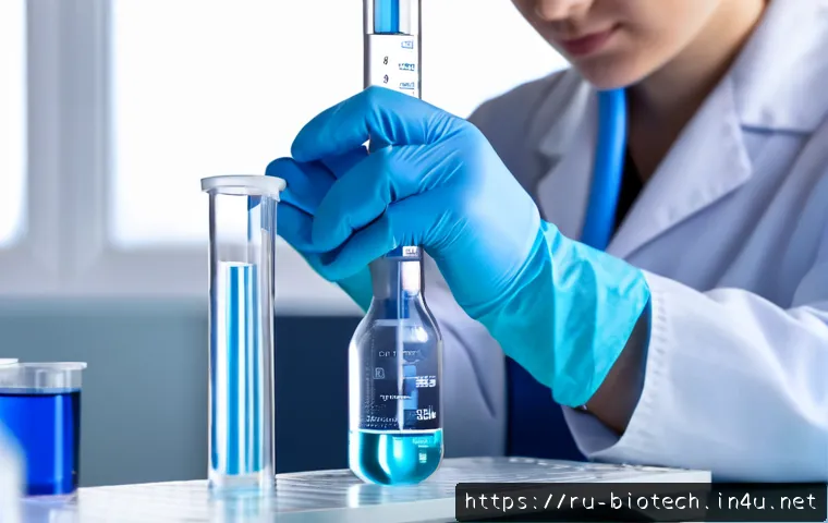 유전자 편집 원리 - Photorealistic close-up of a modern genetics laboratory, gloved scientist carefully using a precisio...